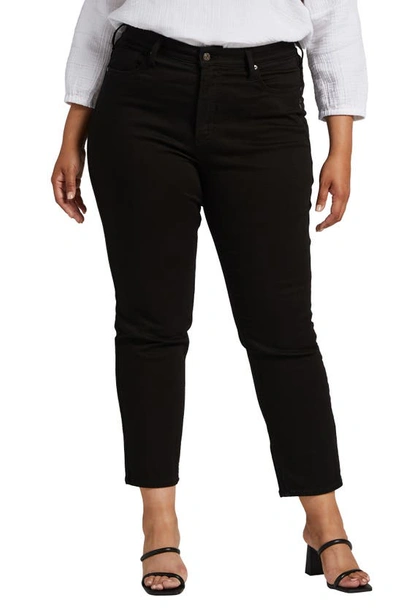 Silver Jeans Co. Plus Size Infinite Fit One Size Fits Four High Rise Straight Leg Jeans In Black