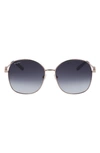 Ferragamo 59mm Gradient Sunglasses In Rose Gold/ Grey Gradient