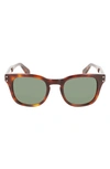 Ferragamo 49mm Small Rectangular Sunglasses In Tortoise