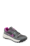 Nike Acg Lowcate Hiking Shoe In Smoke Grey/dk Smoke Grey-vivid Purple-phantom-off