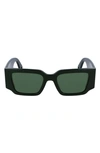 Lanvin 52mm Rectangle Sunglasses In Dark Green