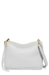 Aimee Kestenberg Famous Double Zip Leather Crossbody Bag In Cloud