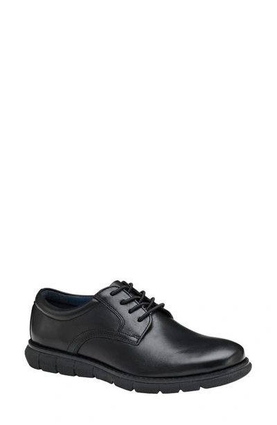 Johnston & Murphy Kids' Holden Plain Toe Oxford Shoe In Black Full Grain