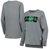 PRESSBOX PRESSBOX GRAY MICHIGAN STATE SPARTANS PINEHURST CHENILLE RAGLAN PULLOVER SWEATSHIRT