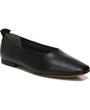 Franco Sarto Vana Womens Leather Slip On Ballet Flats In Black Leather
