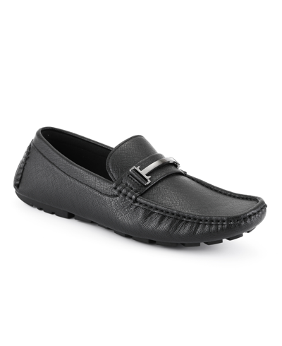 Tommy Hilfiger Men's Acento Slip On Driver Shoes In Black