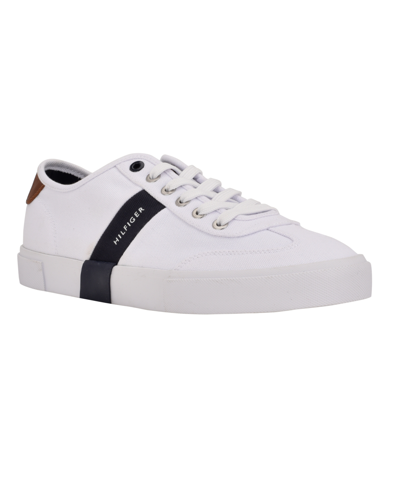 Tommy Hilfiger Men's Pandora Lace Up Low Top Sneakers In White