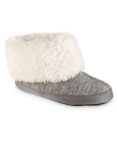 Isotoner Signature Women's Marisol Boot Slippers In Heather Gray