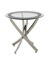 COASTER HOME FURNISHINGS YORKVILLE MODERN GLASS TOP END TABLE