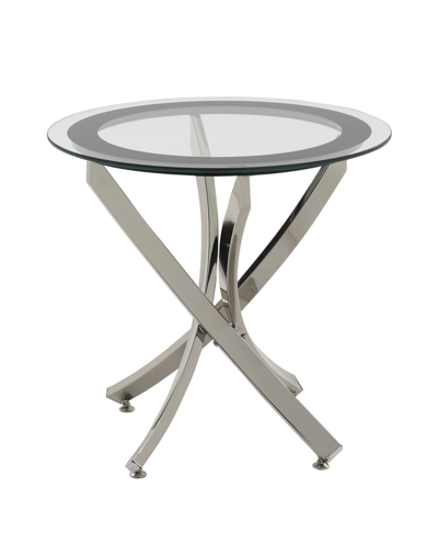 Coaster Home Furnishings Yorkville Modern Glass Top End Table In Chrome