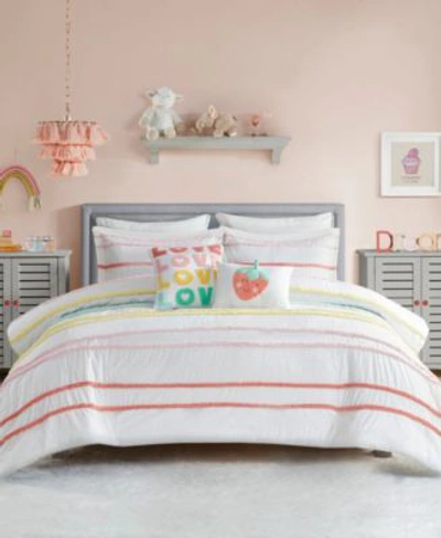 Urban Habitat Kids Haisley With Chenille Trim Duvet Cover Set Bedding In Pink