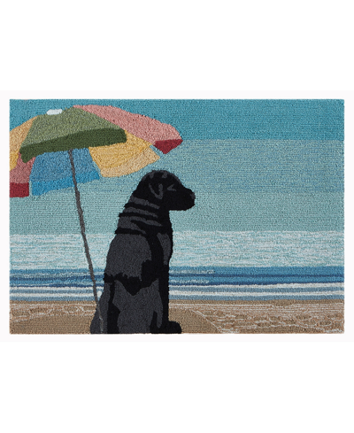 Liora Manne Frontporch Parasol And Pup 2'6" X 4' Outdoor Area Rug In Multi