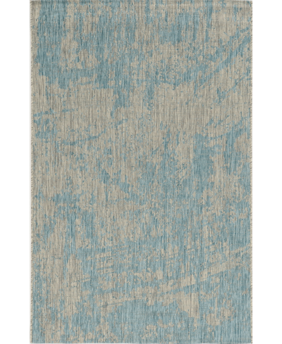 Kas Provo 5759 7'10" X 10'10" Outdoor Area Rug In Teal