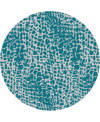 Kas Provo 5750 7'10" X 7'10" Round Outdoor Area Rug In Teal