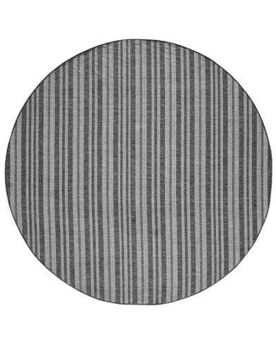 Kas Provo 5791 7'10" X 7'10" Round Outdoor Area Rug In Gray
