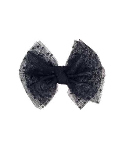Baby Bling Toddler Tulle Fab-bow-lous Hair Clip In Black
