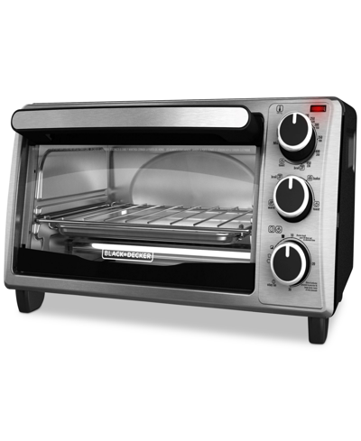 Black & Decker Stainless Steel 4 Slice Toaster & Broiler Oven In Grey