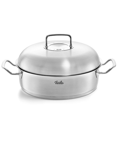 Fissler Original-profi Collection Stainless Steel 5.1 Quart Roaster With High Dome Lid In Grey
