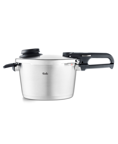 Fissler Vitavit Premium Stainless Steel 8.5 Quart Pressure Cooker With Steamer Insert In Silver