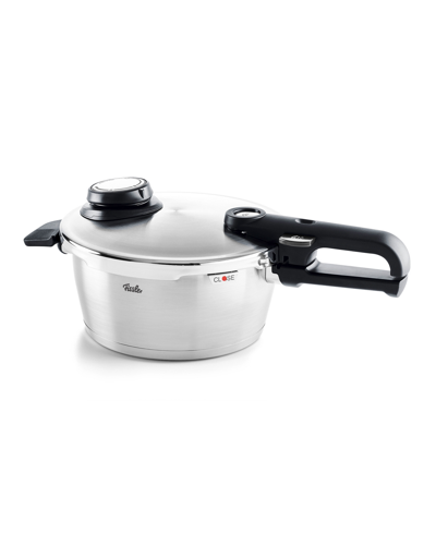 Fissler Vitavit Premium Stainless Steel 2.6 Quart Pressure Cooker With Steamer Insert In Silver