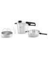 FISSLER VITAVIT STAINLESS STEEL PREMIUM SET 2.6 QUART , 6.3 QUART PRESSURE COOKER AND PRESSURE SKILLET