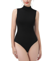 Kimi & Kai Turtleneck Sleeveless Bodysuit In Black