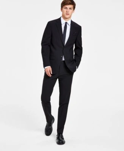 Bar Iii Mens Solid Skinny Fit Wrinkle Resistant Wool Suit Separates Created For Macys In Black
