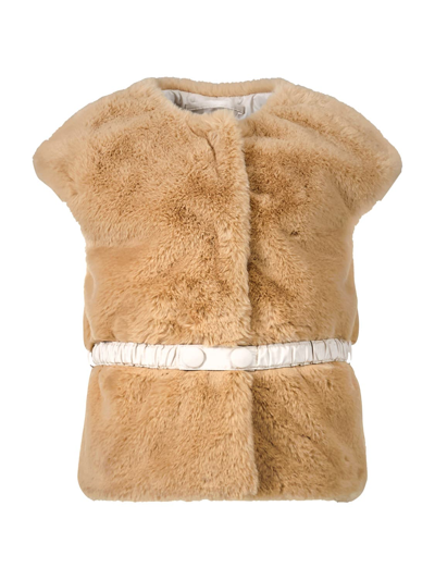 Il Gufo Kids Vest For Girls In Beige