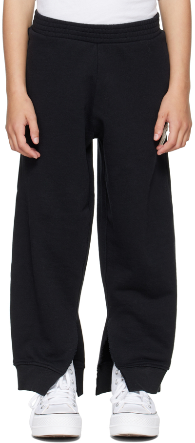 Mm6 Maison Margiela Black Sweatpant For Kids With Iconic Number In M6900 Black