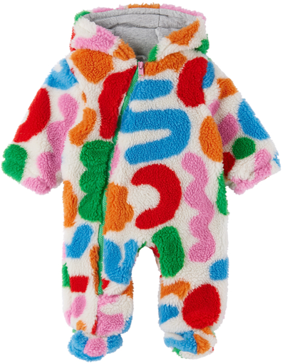 Stella Mccartney Baby Girl's Multicolor Shapes Graphic Teddy In White