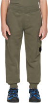 C.p. Company Kids Green Basic Lounge Pants In 669 Thyme