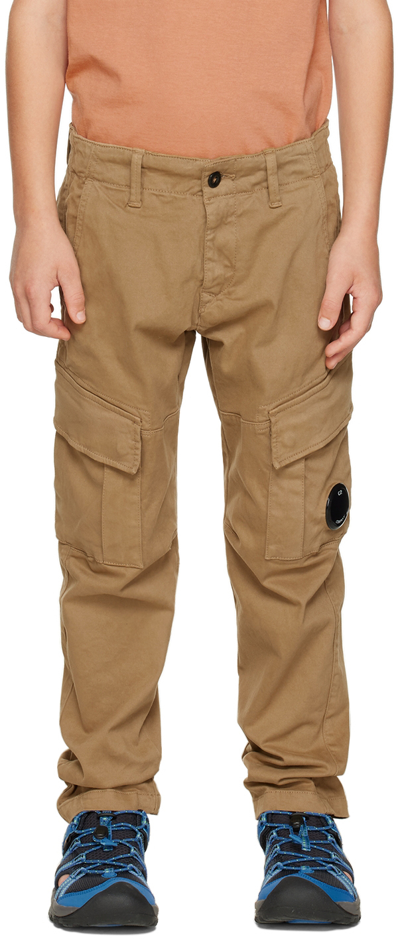 C.p. Company Kids Tan Peach Cargo Pants In 218 Cumin