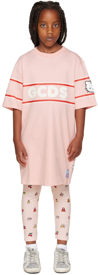 Gcds Kids Off-white Hello Kitty Edition Dress In Cloud