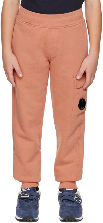 C.p. Company Kids Pink Basic Lounge Trousers In 476 Cedar Wood