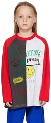 LUCKYTRY KIDS GRAY & RED UNIQUE LONG SLEEVE T-SHIRT