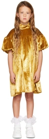 CRLNBSMNS KIDS GOLD GATHERED GLITTER DRESS