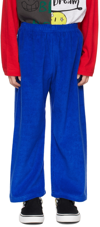 Luckytry Kids Blue Terry Lounge Pants In Blue