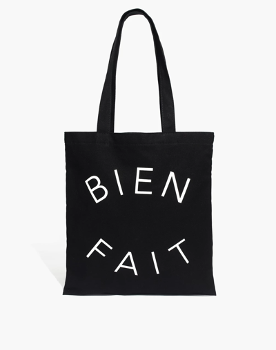 Mw The Bien Fait&trade; Reusable Canvas Tote In Black