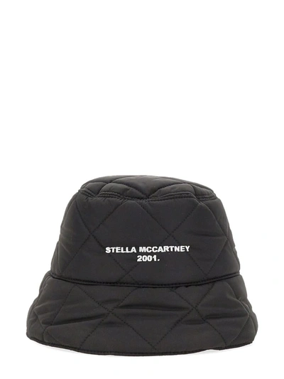 Stella Mccartney Quilted Bucket Hat In Black