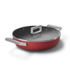Smeg 4 Qt Deep Pan With 11" Lid In Red