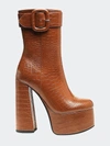London Rag Bumpy Croc High Block Heeled Chunky Ankle Boots In Multi