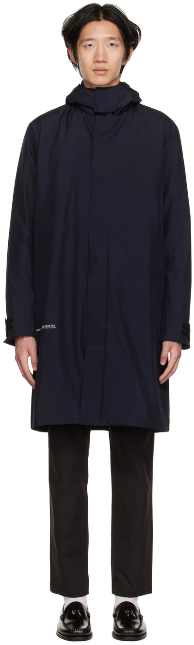 Norse Projects Navy Thor Gore-tex Infinium 2.0 Coat In L