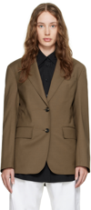 ARCH THE BROWN SINGLE-BREASTED BLAZER