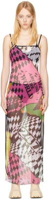 Rave Review Multicolor Ninjas Maxi Dress In Rave Poster Print