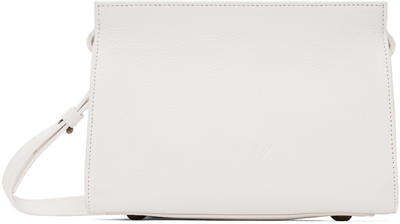 Marsèll White Curvina Messenger Bag In Optical White
