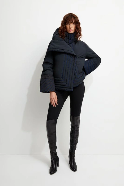 Unreal Fur Quantum Boxy Quilted Jacket In Black