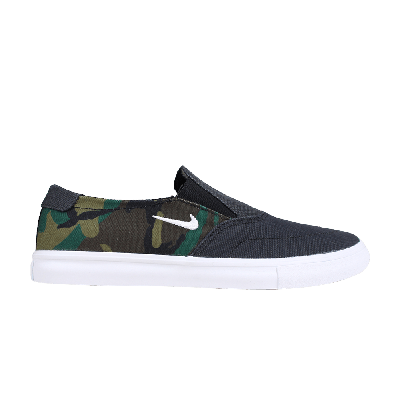Pre-owned Nike Portmore 2 Slip On Canvas Sb 'camo' In Black