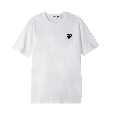 Pre-owned Comme Des Garçons Play Heart Logo Short-sleeve T-shirt 'white'