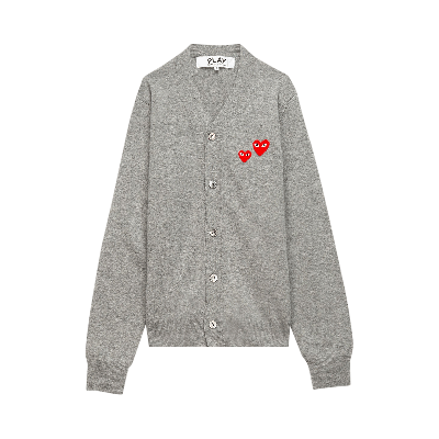 Pre-owned Comme Des Garçons Play V-neck Cardigan 'grey'