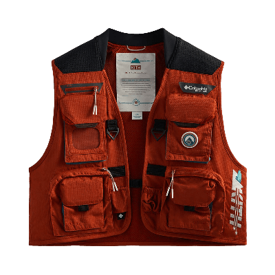 Pre-owned Kith For Columbia Henrys Fork V Vest 'sanguine' In Orange